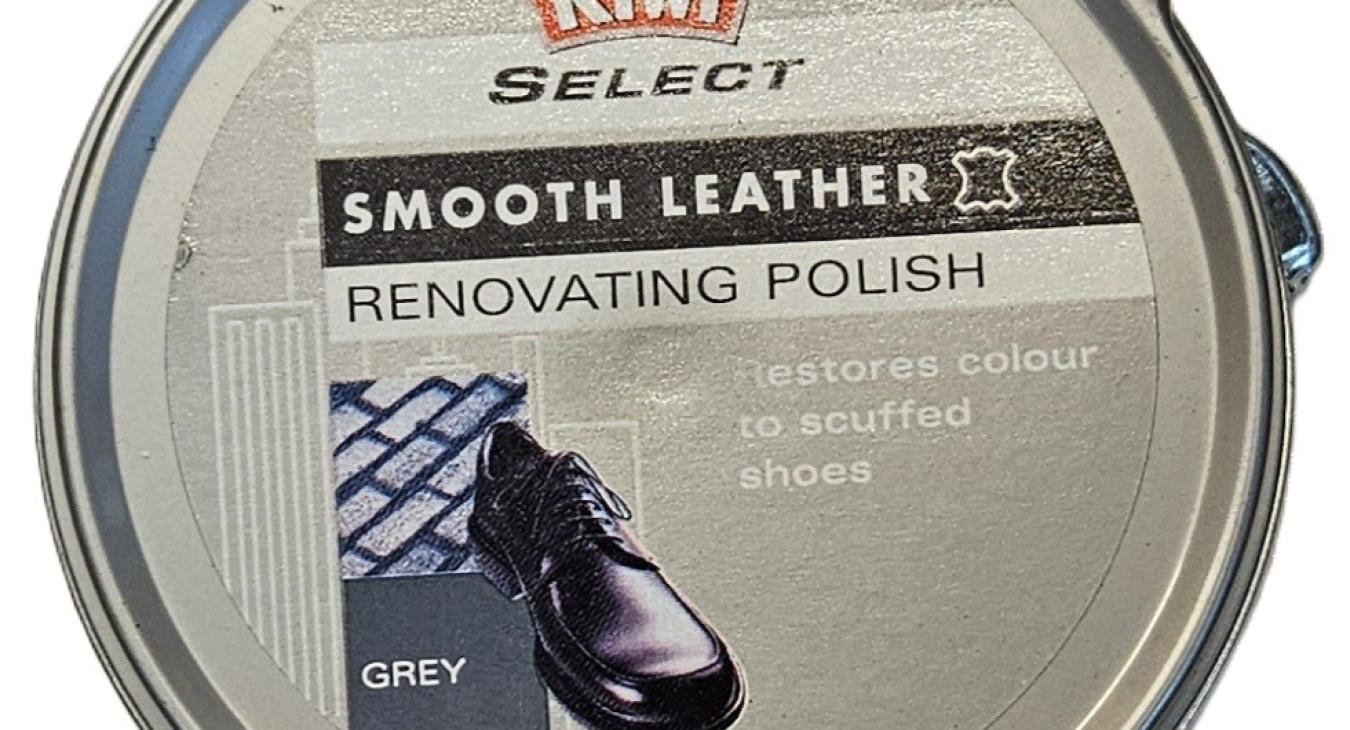 Grey kiwi shoe polish
